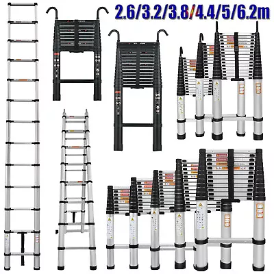 Telescopic Ladder Multi-Purpose Extendable Ladders Aluminium 20FT 16FT 12FT 10FT • $41.27