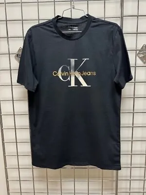 New-mens Calvin Klein Monogram Graphic T-shirt 4084ix Black Small  $29.95 • $14.98