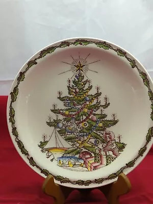 Vintage Vernon Kilns USA Pottery Christmas Tree Holiday Plate 10 1/4  • $25