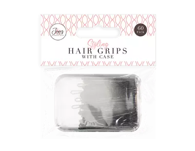 Hair Grips Black Bobby Pins Waved 4.5cm Styling Clips Slides Kirby Salon 60pk • £2.90