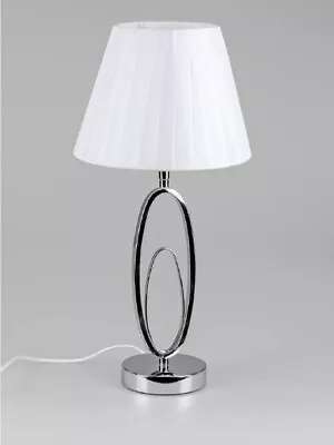 £23.42 • Buy Formano Lamp Bow 50 Cm Lamp Silver - White Decorative Table Lamp 661111