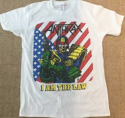 Anthrax I Am The Law Official T-Shirt Among The Living Thrash Metal Judge Dredd • $18.50