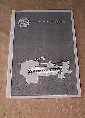 £14.50 • Buy Colchester Mascot Round Head Lathe Manual (World Post)