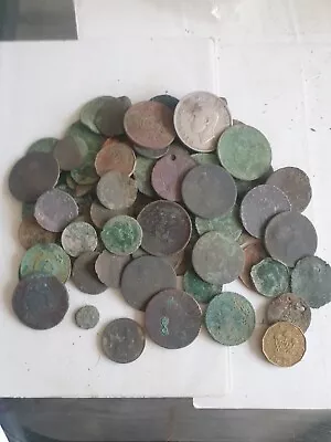Metal Detecting Finds With Couple Roman Coins. Batch 4. 71 Coins • £10