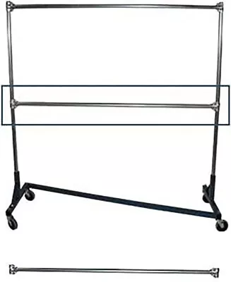 Clothing Clothes Rack Z-Truck Rolling Double Rail Casters 500 Lbs 66  H X 63  W • $149.95
