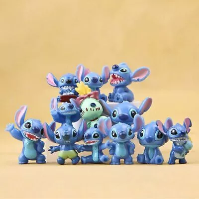 12Pcs Lilo And Stitch Model Action Figure Cake Topper Doll Kid Gift • £5.99