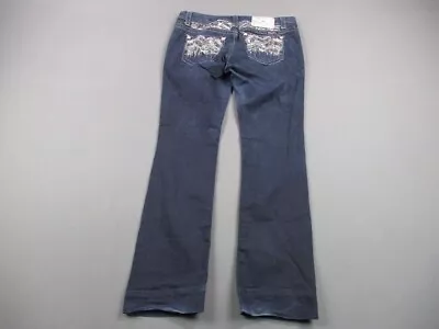 Miss Me Jeans Women Size 30 (34x32) Bootcut Dark Blue Denim Mid Rise Stretch • $29.99