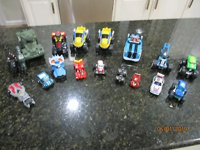  Lot Of 18 Loose Generic Cars Trucks Motor Cycles Monster Trucks Tanks Lifted • $19.58