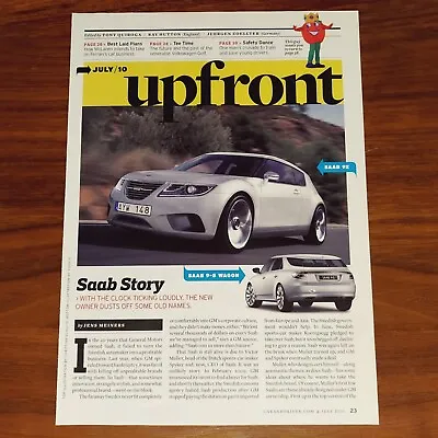 Saab Story Magazine Print Article 2010 Car And Driver With The Clock Ticking • $8.97