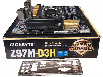 Gigabyte Z97M-D3H Rev 1.0 LGA 1150 VGA/DVI-D/HDMI Port 1x PCIe X16 2x PCI • $125