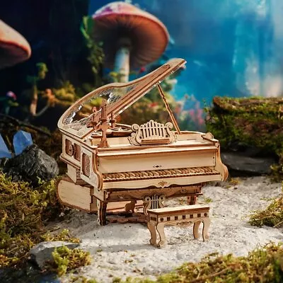 ROKR Magic Piano Mechanical Music Box 3D Wooden DIY Puzzle AMK81 Xmas Gifts • $39.99