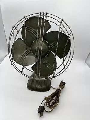 Vintage Made-Rite Corp. Art Deco Style Fan Mod. 407-38 Green • $40