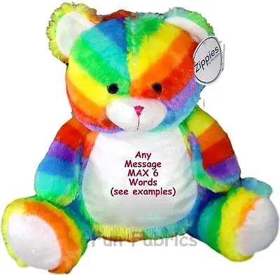 £28 • Buy Personalised Rainbow Teddy Bear Civil Partnership Bridesmaid Christening Gift