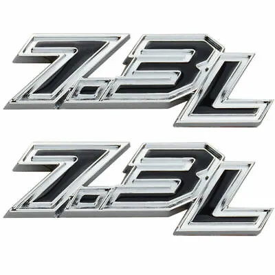 2pcs  New 7.3L Emblems 3D Side Badge Nameplate Logo OEM Size Black Chrome • $17.84