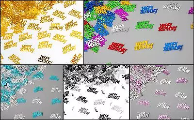 Happy Birthday Foil Confetti Table Sprinkles Glitz Scatter Party Home Decoration • £2.49