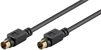 Goobay S-Video Connection Cable 1m Mini-DIN 4 Male (S-Video) To Mini-DIN 4 Male • £3.55