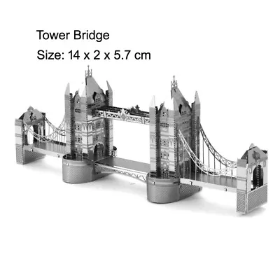 New 3D Metal Model Puzzle London Tower Bridge Laser Cut Steel Model Kit DIY Toys • £7.19