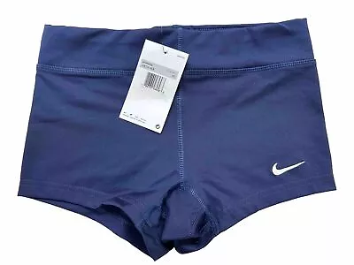 Nike Womens Game Volleyball Shorts XS Dri Fit Navy Blue Performance 108720 • $17.50