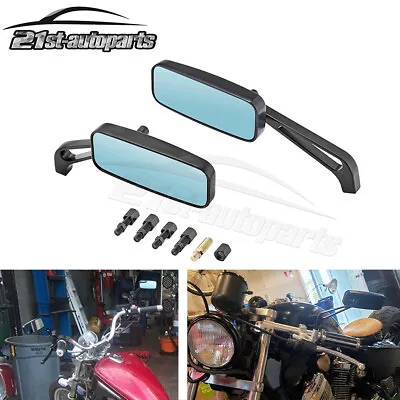 Rectangle Motorcycle Rear View Side Mirrors For Harley Honda Yamaha Universal US • $19.99