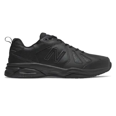 New Balance | Mens 624 V5 2e-wide Fit Leather Cross-trainer (black/black) • $139.99