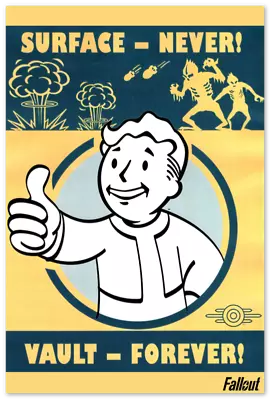 Fallout Poster Vault Boy Pin Up Video Game Poster Gaming Fallout  • £26.05