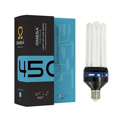 OMEGA 450W CFL Bulbs High Output Hydroponic Growing Lamps Dual Spectrum Red Blue • £34