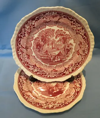 Mason's Patent Ironstone China Vista England - Pink - Dinner Plate X2 - 25cm • £19