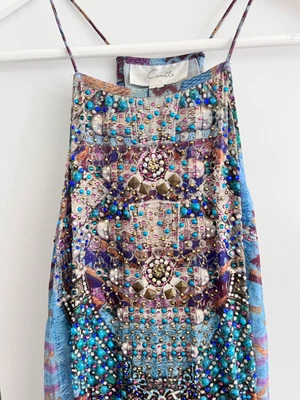 $99 • Buy Camilla Kaftan Embellished Silk Dress VGC