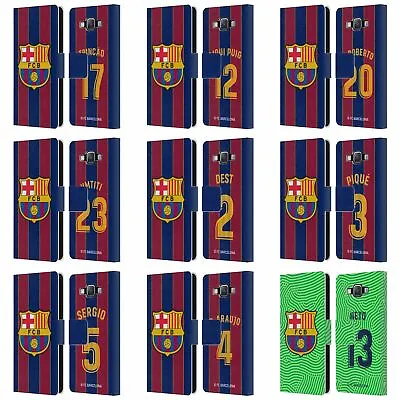 Fc Barcelona 2020/21 Players Home Kit Group 2 Leather Book Case For Samsung 2 • £19.95