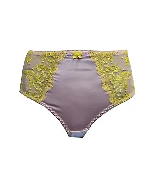 Ladies Ex Marks And Spencer Apricot High Leg Knicker Underwear High Rise Floral • £3