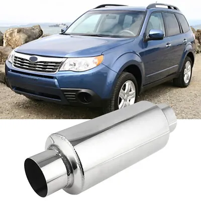 2.5  In/Out 12  Exhaust Muffler Resonator Deep Tone For Subaru Forester 2.0/2.5L • $55.34