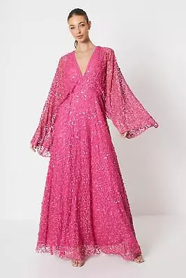 COAST All Over Sequin Embellished Kimono Dress • £197.10