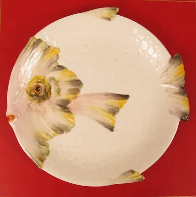Vintage Colorful Whimsical Fish Dinner Plate Made In Italy Signed Rare !! • $45