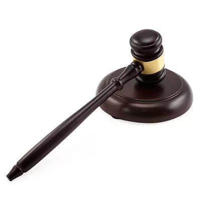 £17.99 • Buy Handcrafted Wooden Wood Lawyer Judge Gavel Sound Block Gift Set Auction House