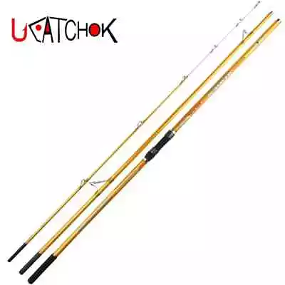 Surf Casting Fishing Rod 3-Piece Carbon Fiber Travel Rod Portable~14 Ft • $90.49