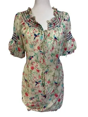 Matthew Williamson For H&M Parrot Floral Bird Print Dress Size 6 • $40