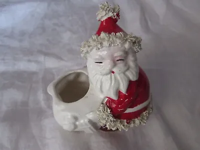 VTG 1950s 6.5  Porcelain SANTA Figural TOOTHPICK HOLDER Spaghetti Trim Napco? • $18