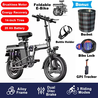 2024 Electric Bike Fold Commuter Bicycle Scooter 48V Lithium Battery With GPS AU • $859.99