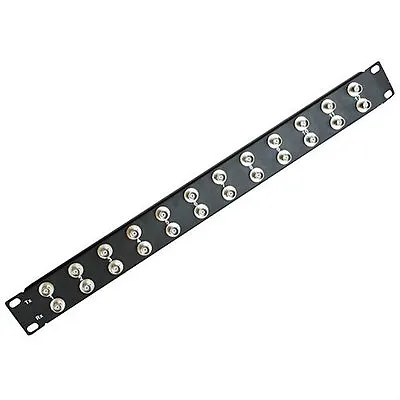 Patch Panel 24 Port BNC 19 Inch 75 Ohm Female To Female 1U PP-BNC/24  • $36