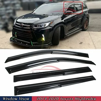 For 2014-2019 Toyota Highlander JDM 3D Wavy Mugen Style Window Visors Rain Guard • $33.99