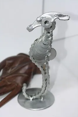$48.98 • Buy Handmade 7  Seahorse Sculpture Bike Chain & Iron Metal Nautical Marine Figurine