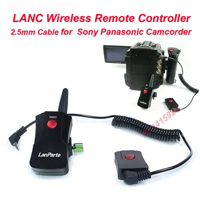 Lanparte Camcorder LANC Wireless Remote Controller 2.5mm Cable Fr Sony Panasonic • £56.22