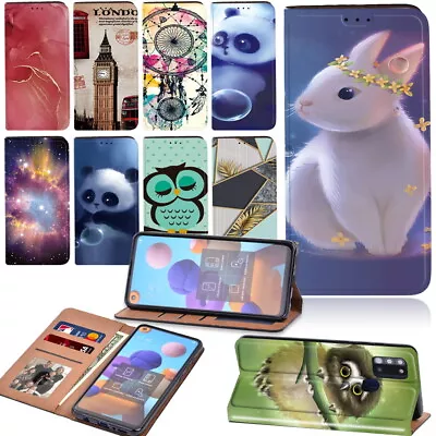 PU Leather Wallet Stand  Case Cover For Samsung Galaxy S23/A04E/A13/A34/54 5G • £4.49