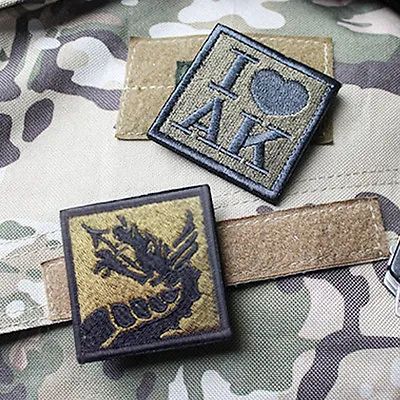 2 Pcs Dragon Head I Love Ak Tactical Badge Milspec Airsoft Patch • $9.99