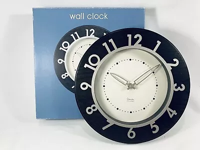 Michael Graves Design Wall Clock 10  Ebony Silver Finish Plastic • $45