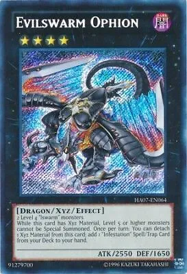 Evilswarm Ophion HA07-EN064 Secret Rare • $6.32