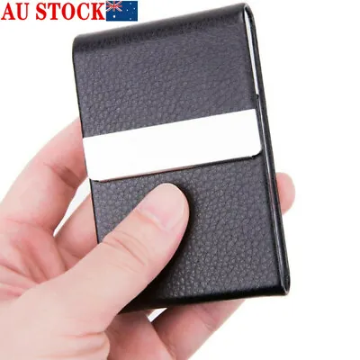 Box For Cigarette Cigar Tobacco Case Pocket Pouch Holder Stainless Steel+PU AU • $8.88