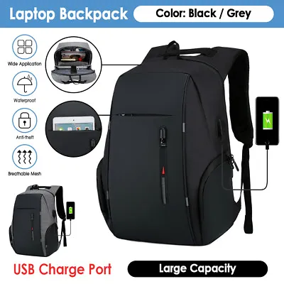 Men Women Business 17inch Anti Theft Laptop Backpack School Travel Bag Rucksack • $34.99