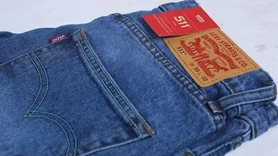 Levis 511 Men Jeans Multi Sizes Black & Blue Slim Fit Authentic CLEARANCE SALE • £29.99