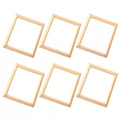 6pcs Mini Wooden Picture Frame Set For Dollhouse Furniture • $11.37